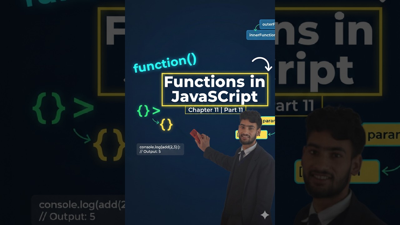JavaScript Functions Explained | Part-11 | Function Declaration, Expression, Arrow, Parameters