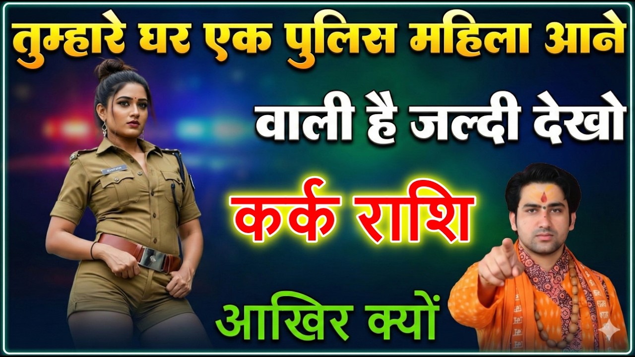कर्क राशि तुम्हारे घर एक पुलिस महिला आने वाली है जल्दी देखलो