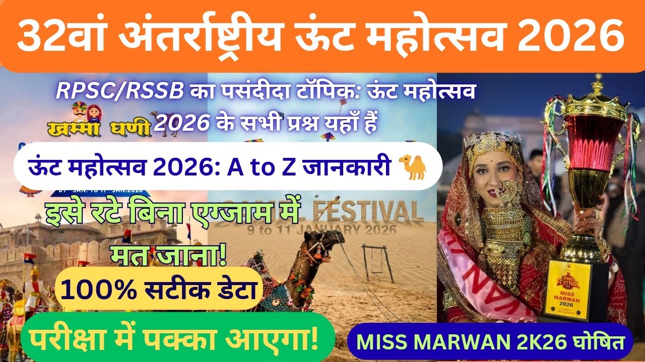 अंतर्राष्ट्रीय ऊँट महोत्सव 2026 ।। International Camel Festival ।।कौन बना इस साल का 'मिस्टर बीकाणा'?
