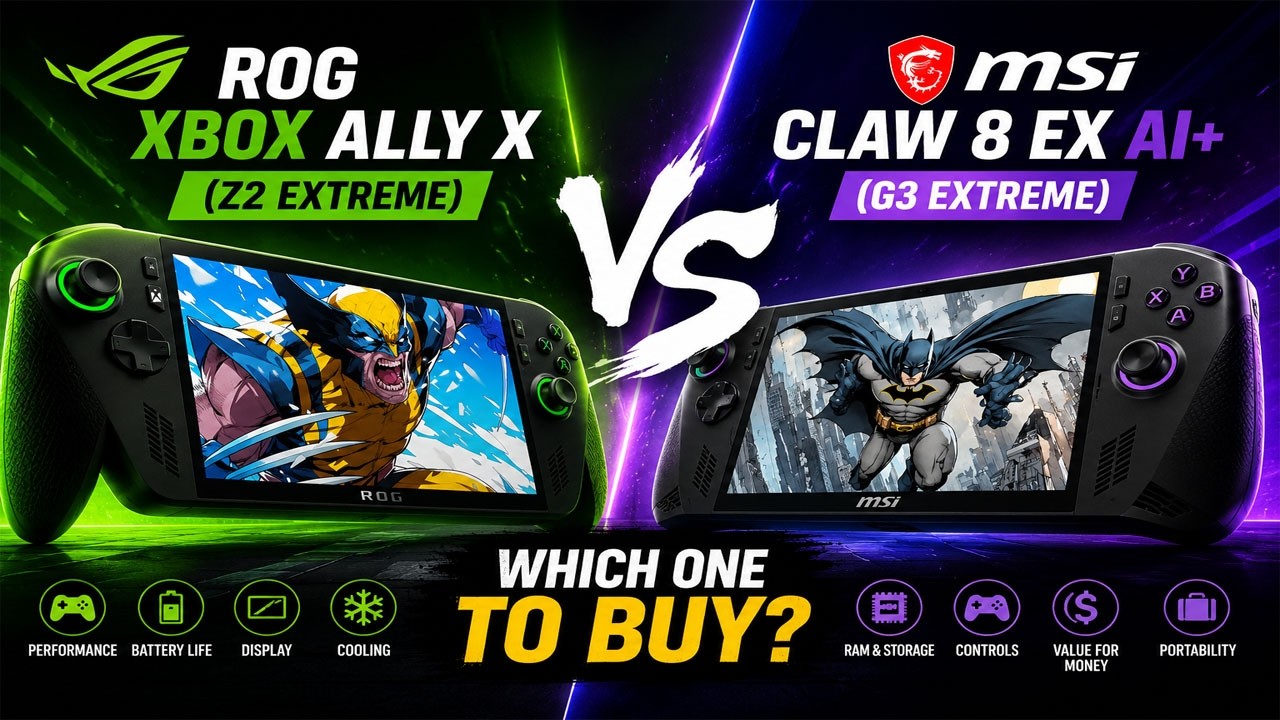 ROG Xbox Ally X Z2 Extreme vs MSI Claw 8 EX AI+ G3 Extreme &ndash; Which One to Buy
