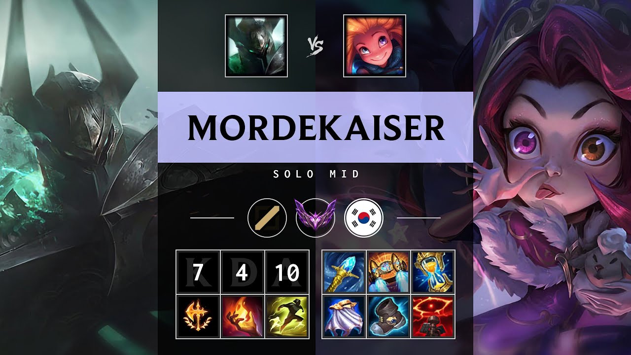 Mordekaiser Mid vs Zoe - KR Master Patch 25.15