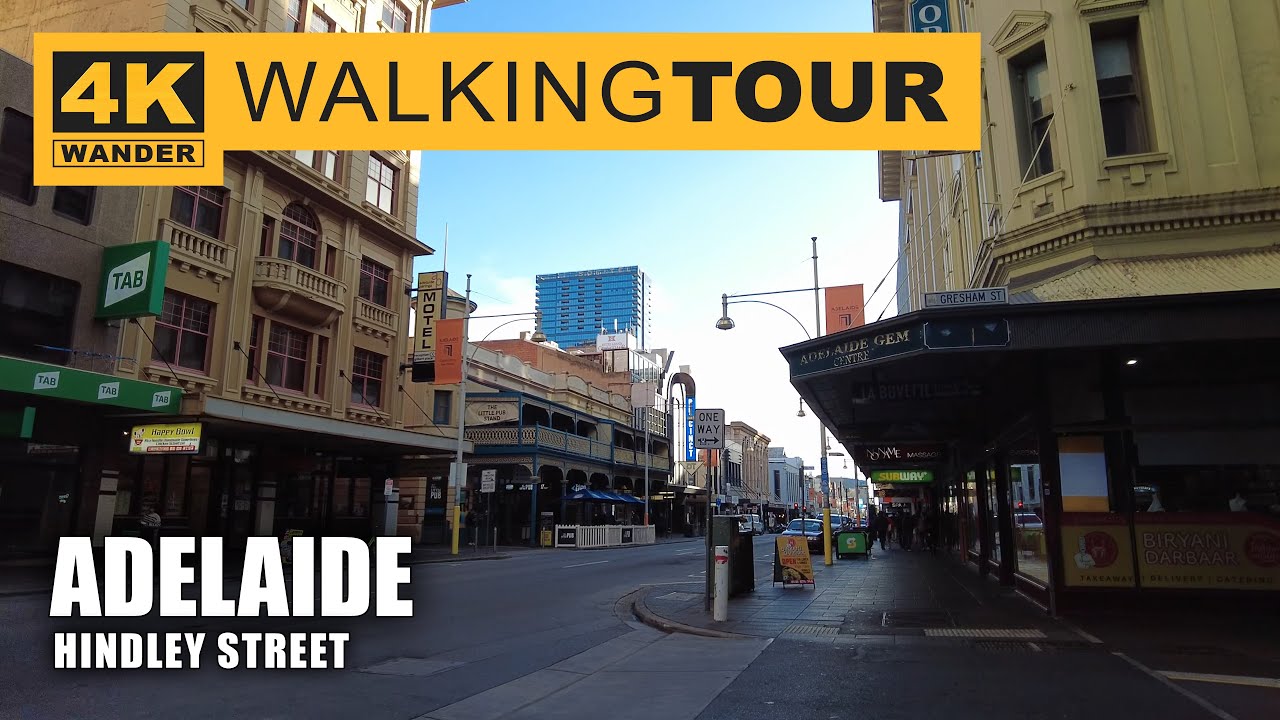 Hindley Street Walking Tour in Adelaide, Australia (4K 60fps)