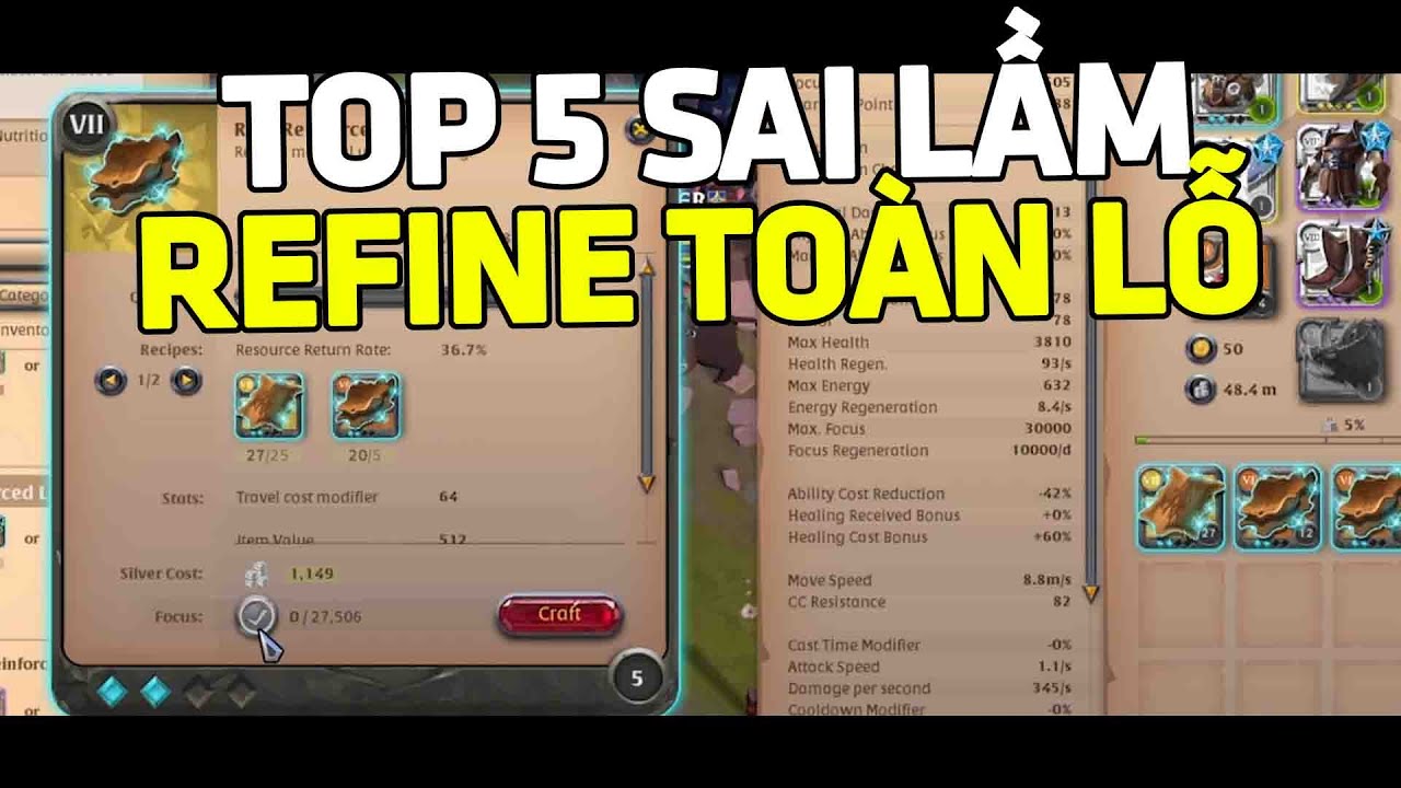 TOP 5 Sai Lầm Khi Refine Làm Bạn Lỗ Vốn | Albion Online