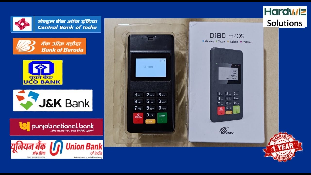 Pax D180 C++ Pinpad Micro ATM for Bank CSP PNB, CBI, UBI, BOB, J&K #hardwizsolutions