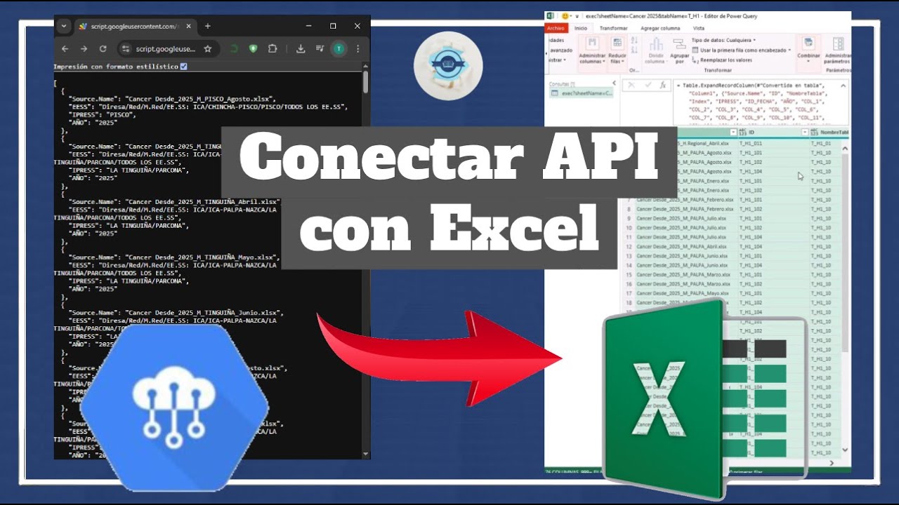 Conecta Power Query a Google Sheets con una API personalizada #API #GOOGLE #EXCEL #TechNesis