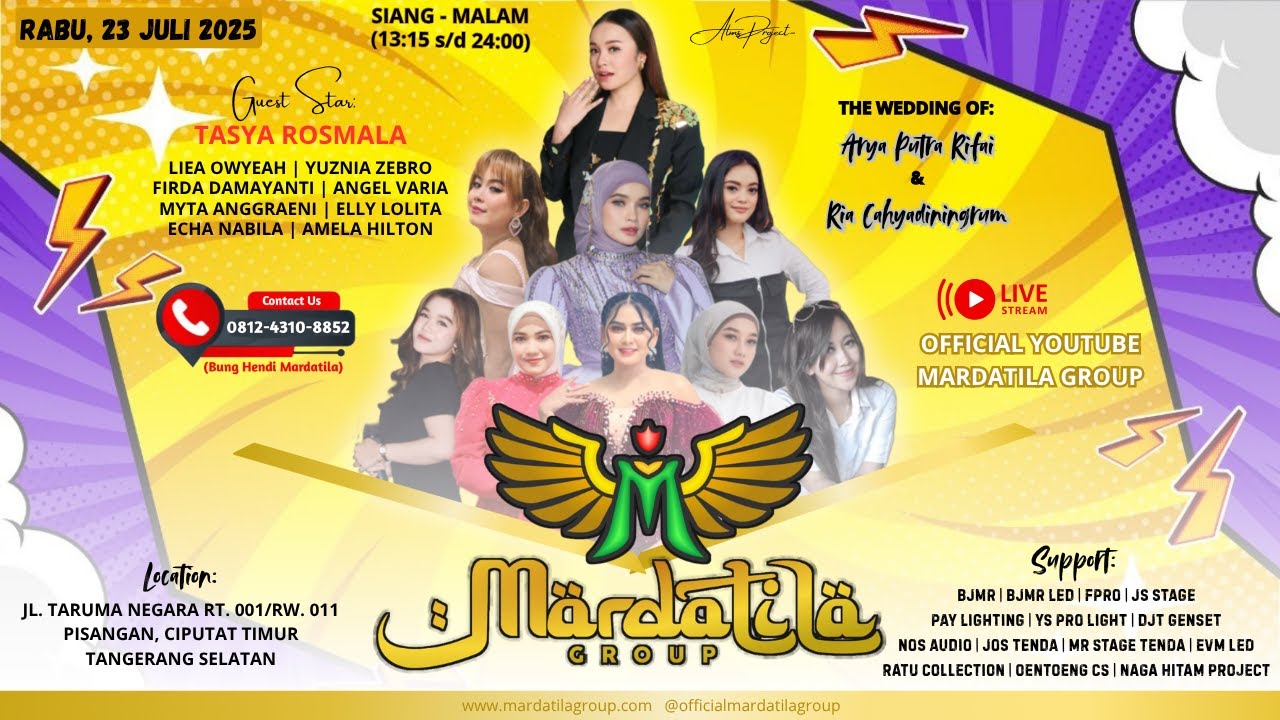 KONSER MARDATILA GROUP ( SIANG ) WEDDING { IPAY & ARUM } | RABU ,23/07/2025 | PISANGAN, CIPUTAT