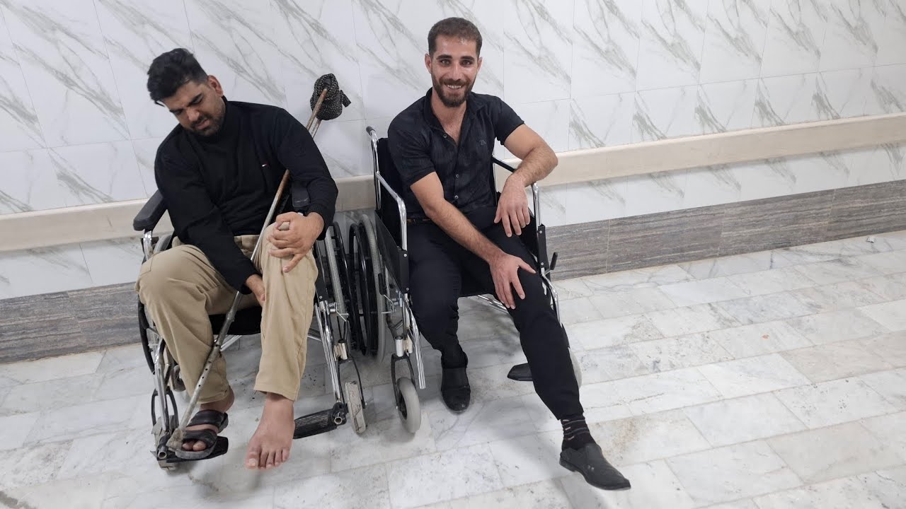 Morteza and Sobhan's legs were broken at the same time