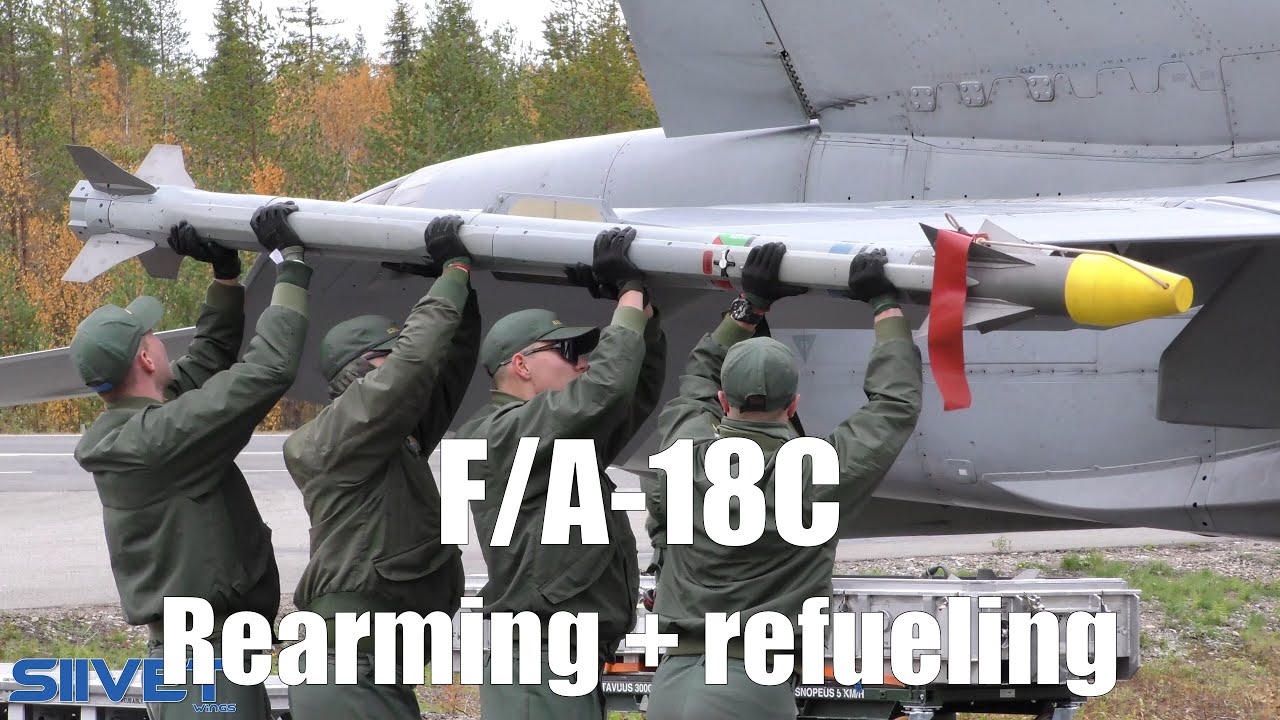 F/A-18C Rearming & Refueling For New Mission At Road Base By FinAF Conscripts - Baana 20 [4K UHD]