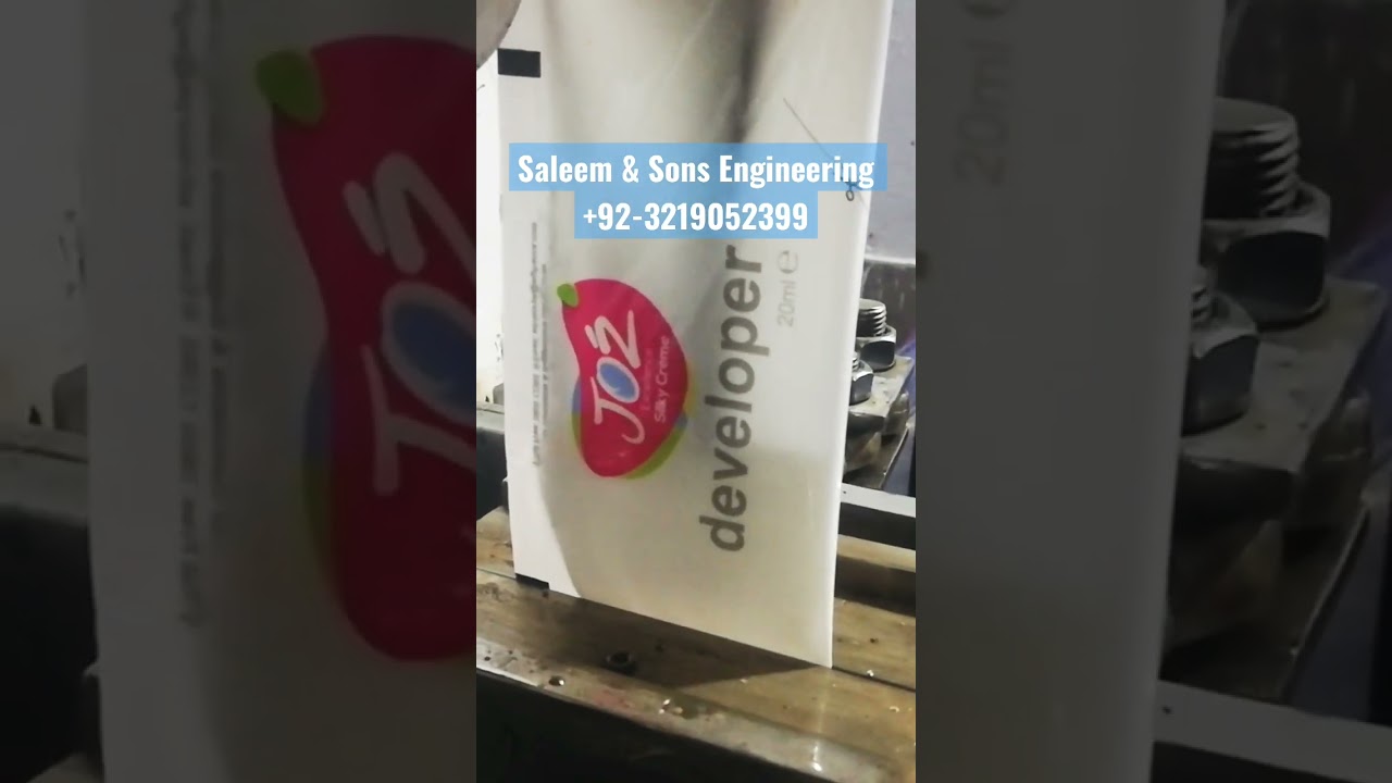 Hair colour sachet packing machine 