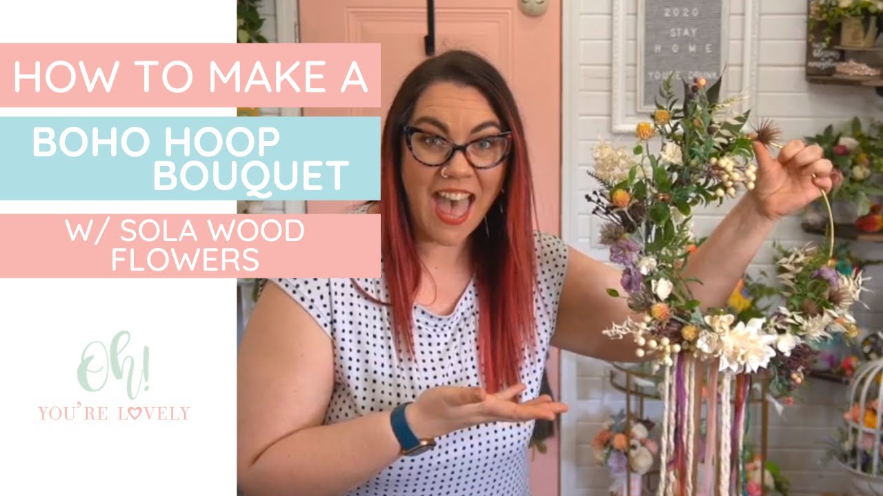 How to make a hoop bouquet