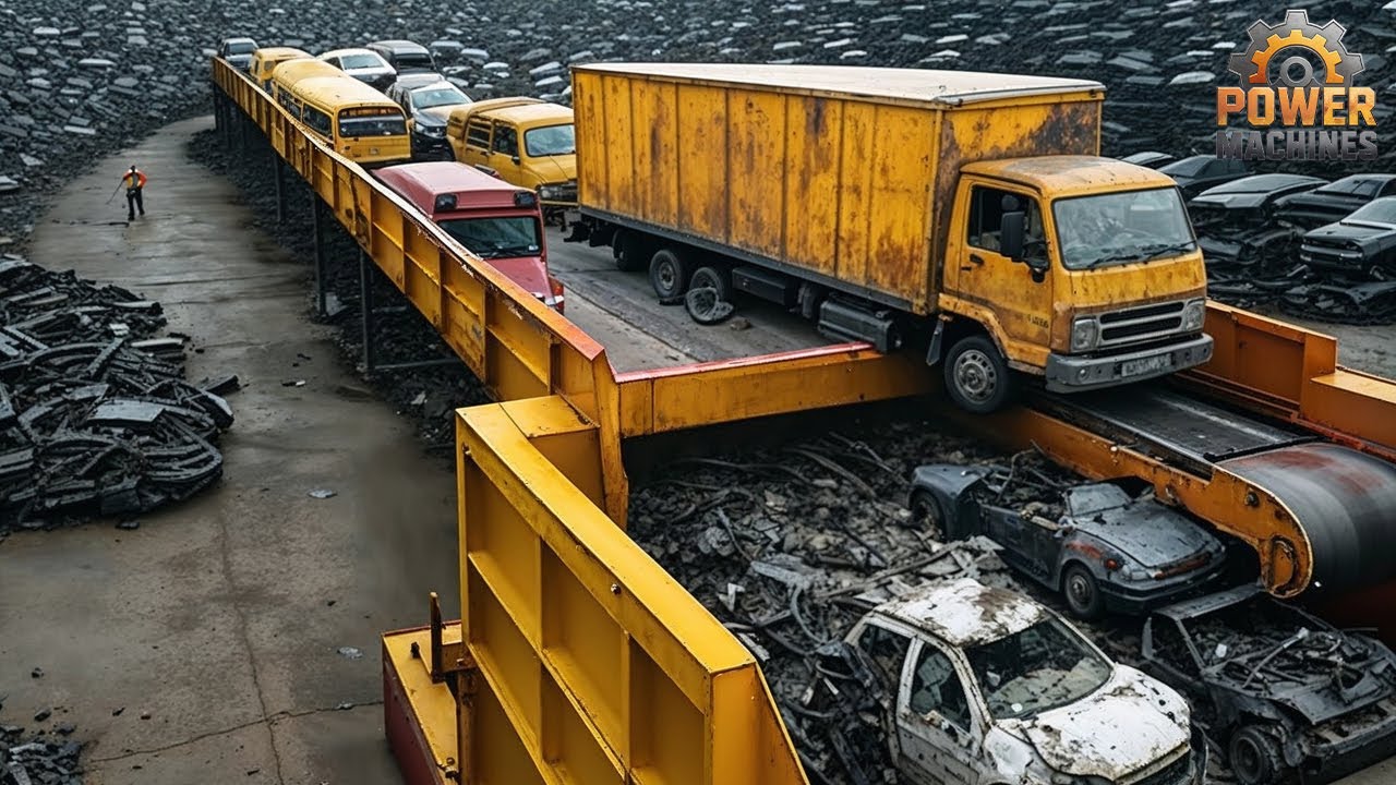 The Most Dangerous & Fastest Crushing Machines That Obliterate Anything – Scrap Processing Power #4