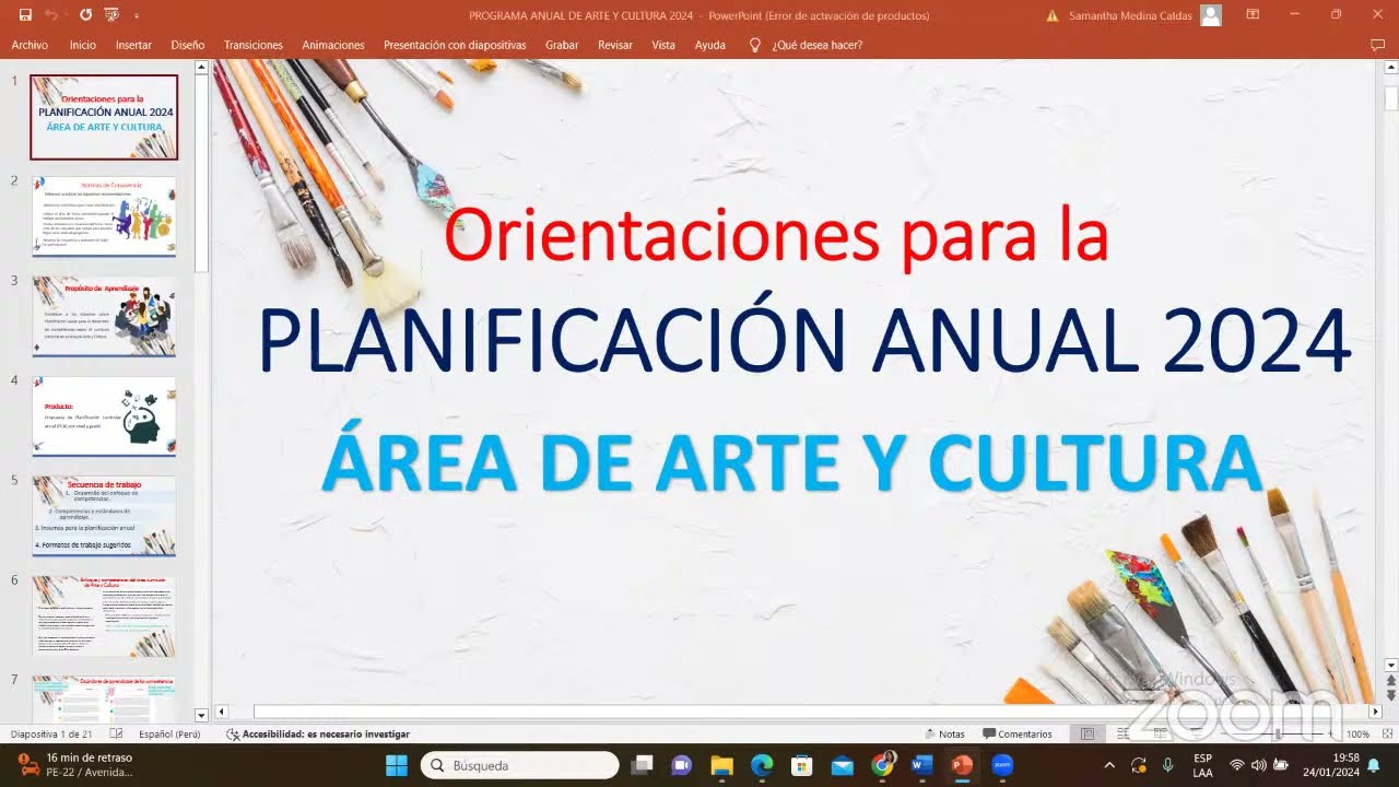 Programación curricular en Arte y Cultura