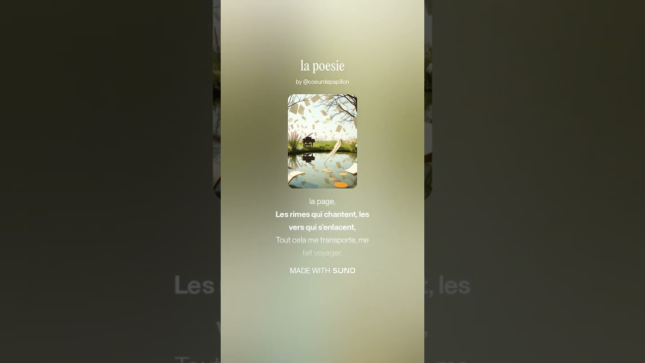 la po&eacute;sie / Po&eacute;sie originale #coeurdepapillon