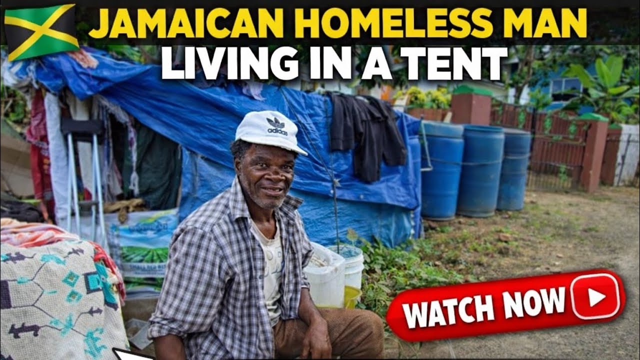 I MET  THIS HOMELESS MAN LIVE IN A TENT IN OCHO RIOS JAMAICA 🇯🇲 