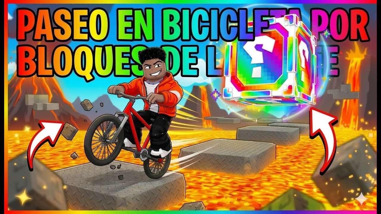 paseo en bicicleta por bloques de la suerte