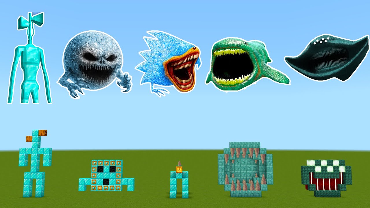 How To Spawn DIAMOND SIREN HEAD, THE MOON WOKE UP, SHIN SONIC, BLOOP & GRAN MAJA in Minecraft