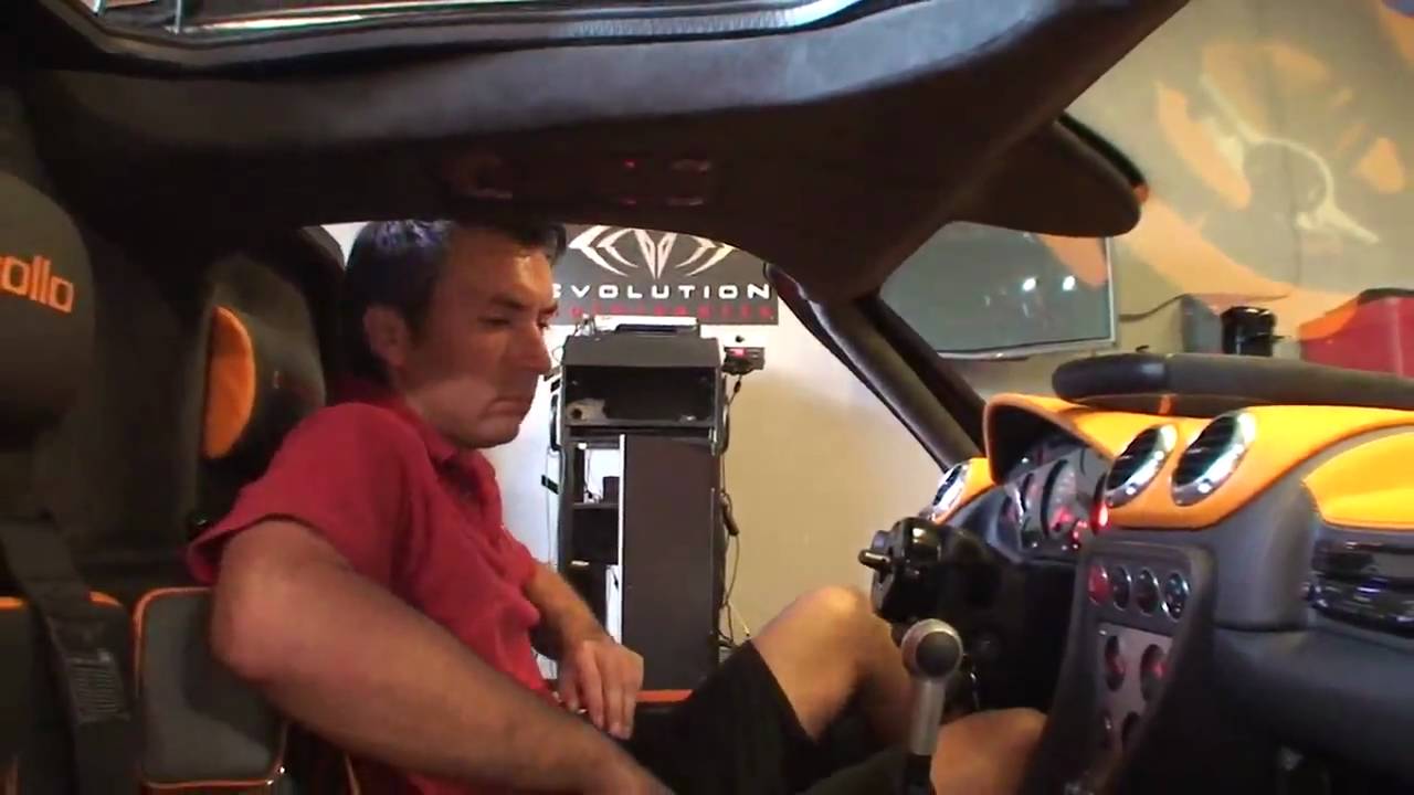 Gumpert apollo on the Dyno at Evolution MotorSports EVOMS