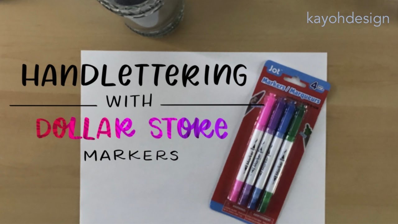 Dollar Store Brush Pens DEMO + REVIEW | Art Supply Review || kayohdesign