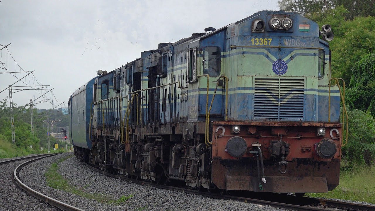22-in-1 SPEEDING TRAINS AT BANGALORE-MYSORE SECTION| KJM WDG 3A TWINS ACCELERATION | INDIAN RAILWAYS