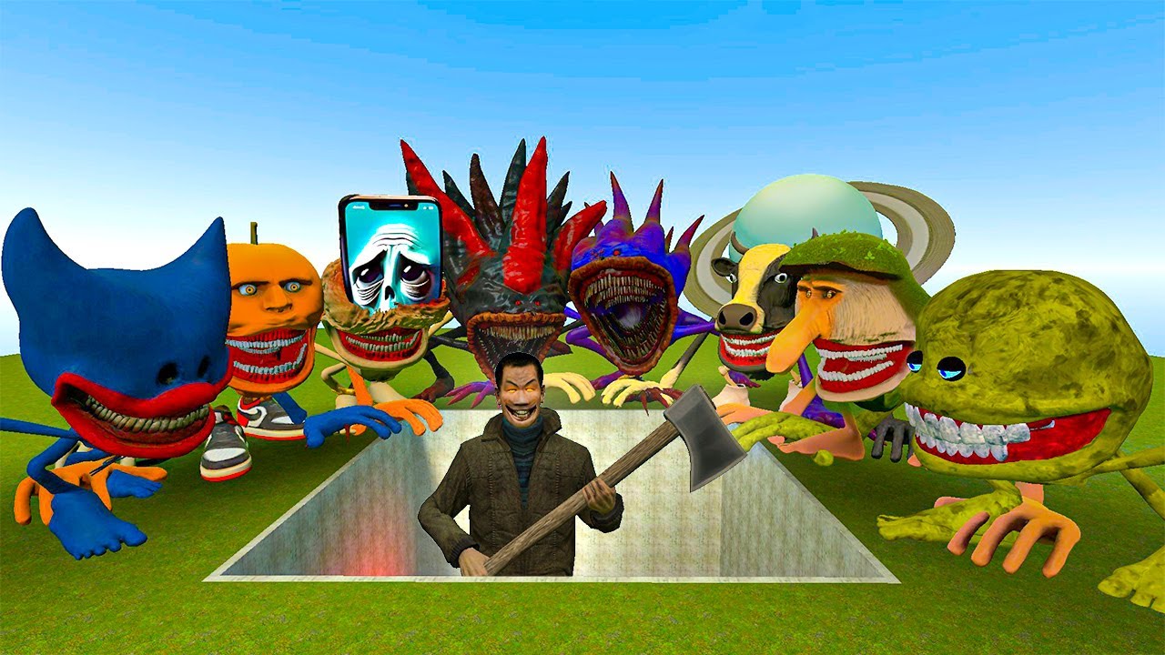 ALL NEW TAPES VS THE GIANT PIT WITH ADAM MECHA AXEMAN!- Garry's Mod