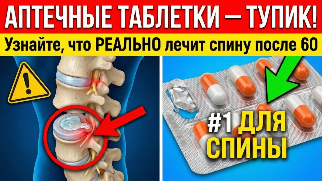 СПИНА НЕ ПРОСТИТ! Почему аптечные таблетки убивают вас? Что делать?