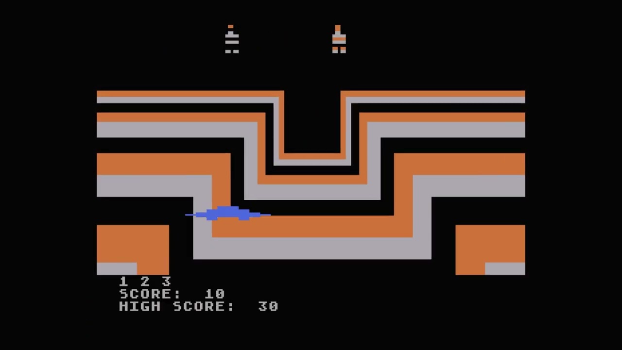 Starshot (1983) by Matthias M. Giwer &mdash; Atari 8-bit &mdash; Gameplay [Warning, flashing image]