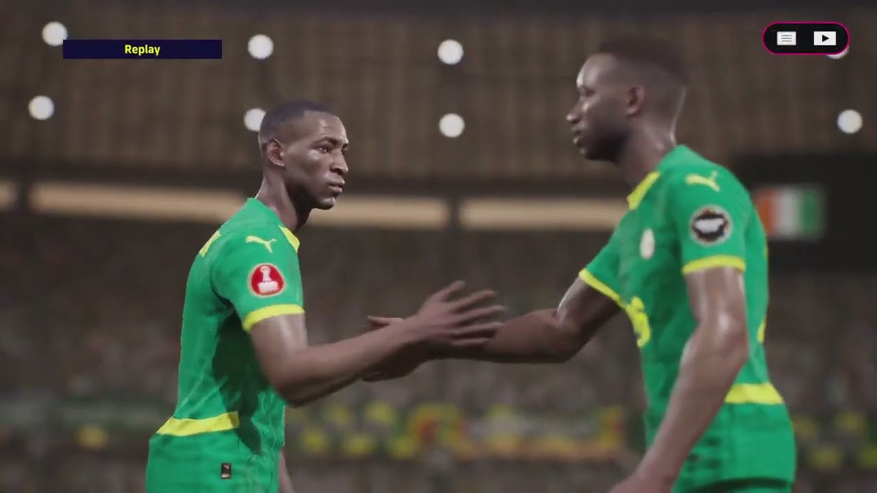 COSTA DO MARFIM 0X2 SENEGAL- COPA AFRICANA DE NAÇÕES- QUARTAS DE FINAL- EFOOTBALL 