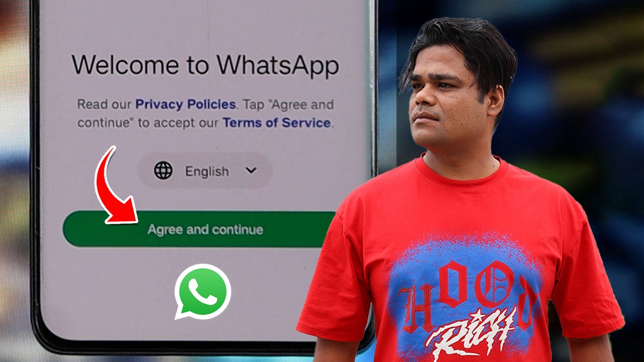 WhatsApp|| Tab Agree and Continue to accept the Terms of Service