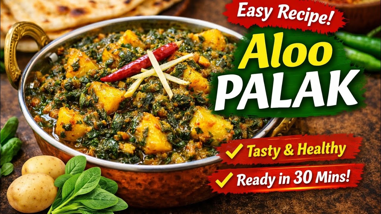Restaurant style palak Qeema Ghar par pakayai