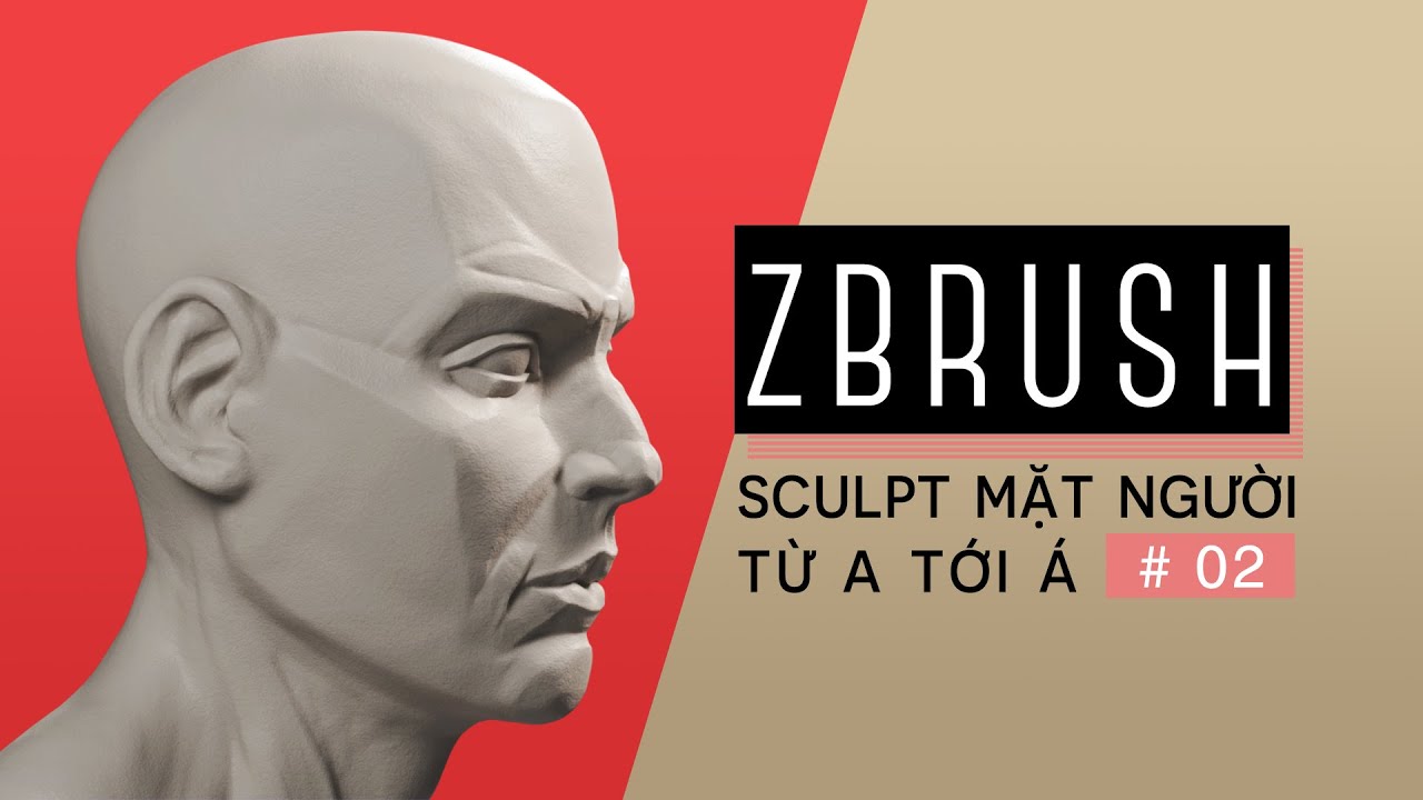 | Zbrush Basic | Face Sculpting | #02 | Hướng Dẫn Sculpt Mặt Người Cơ Bản | 3D Easy |