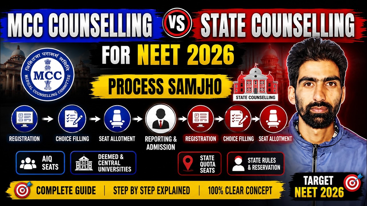🔥 MCC Counselling vs State Counselling 2026 | Complete Process Explained | NEET UG 2026