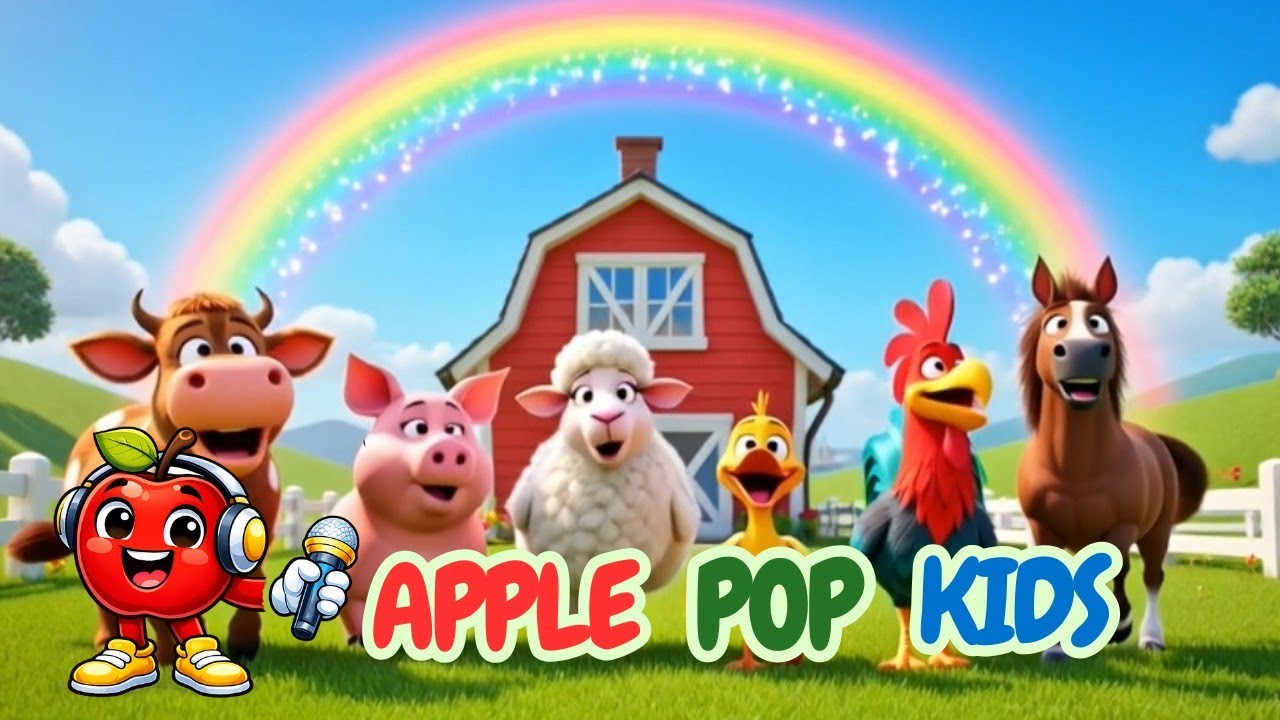 Old Mac Donald’s Happy Farm | Apple Pop Kids | Nursery Rhymes & Kids Song