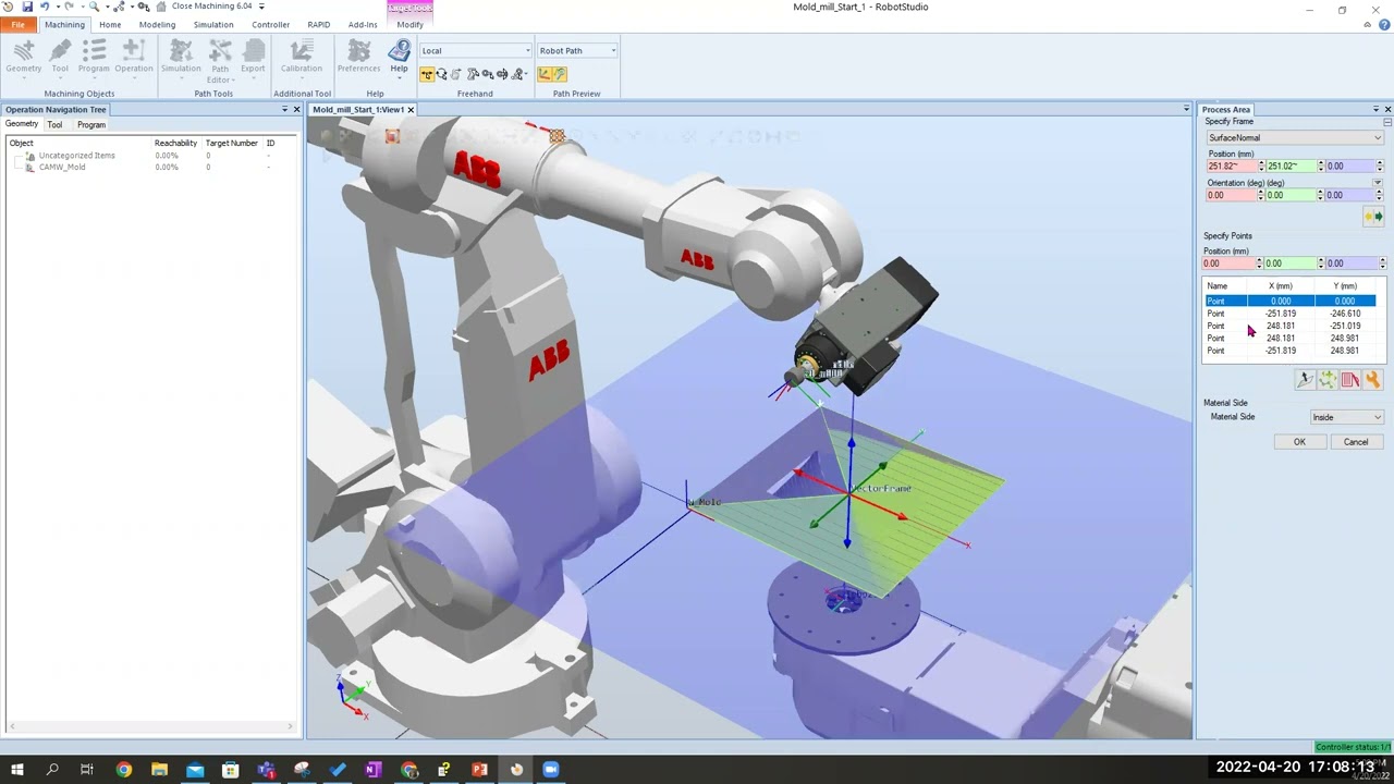 Using the Machining PowerPac ABB Robotstudio