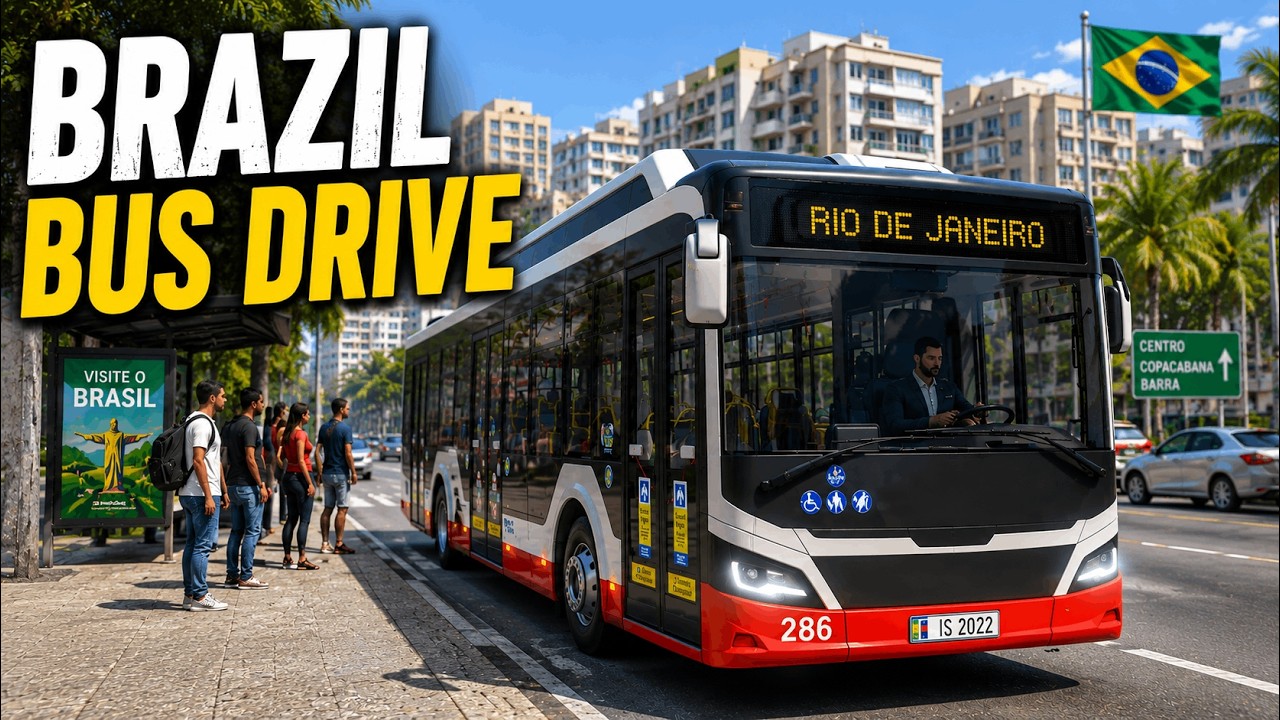 Driving a new bus in Brazil - Level 5 - Bus Driving Sim 22