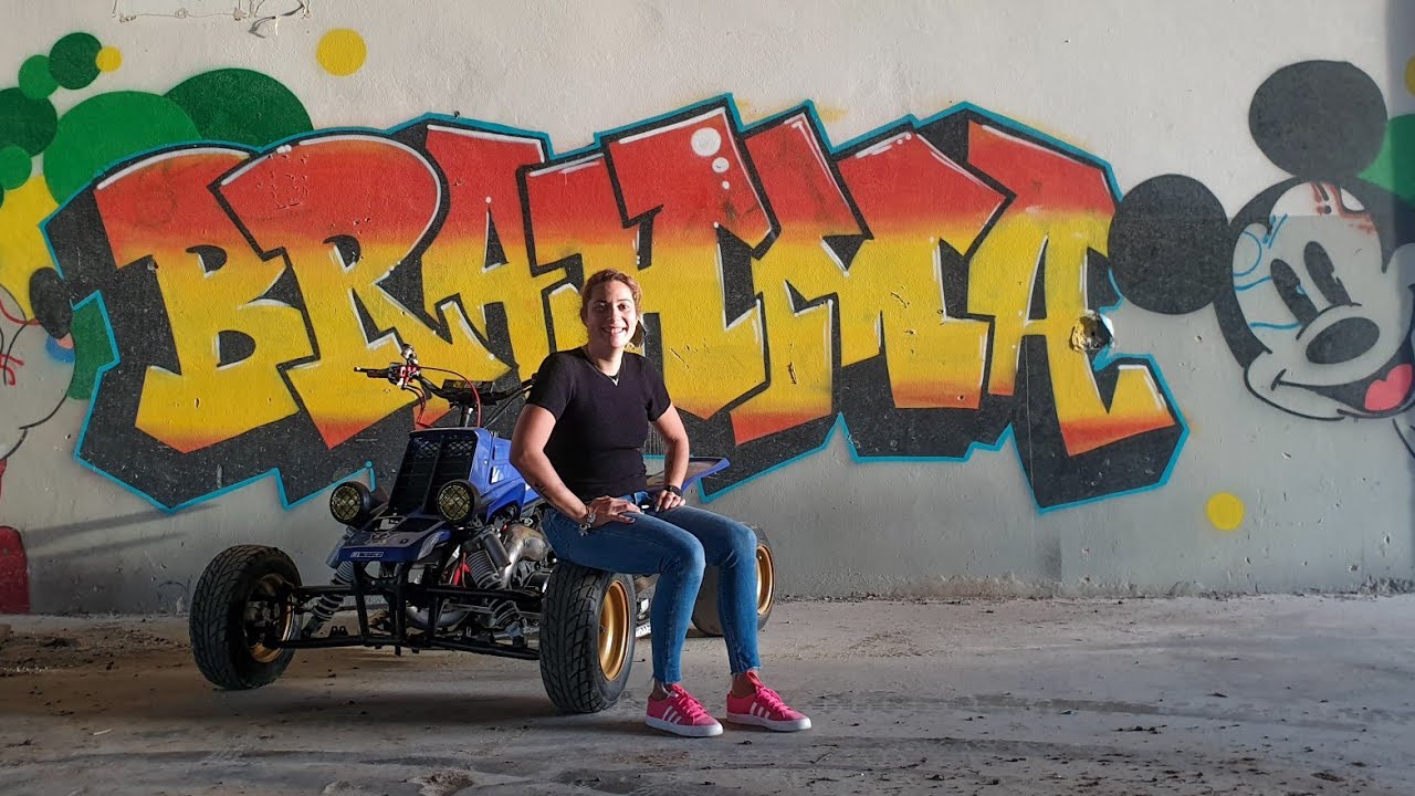 😱!!!She is Crazy!!! 😱- First Time Ridding My Banshee 350