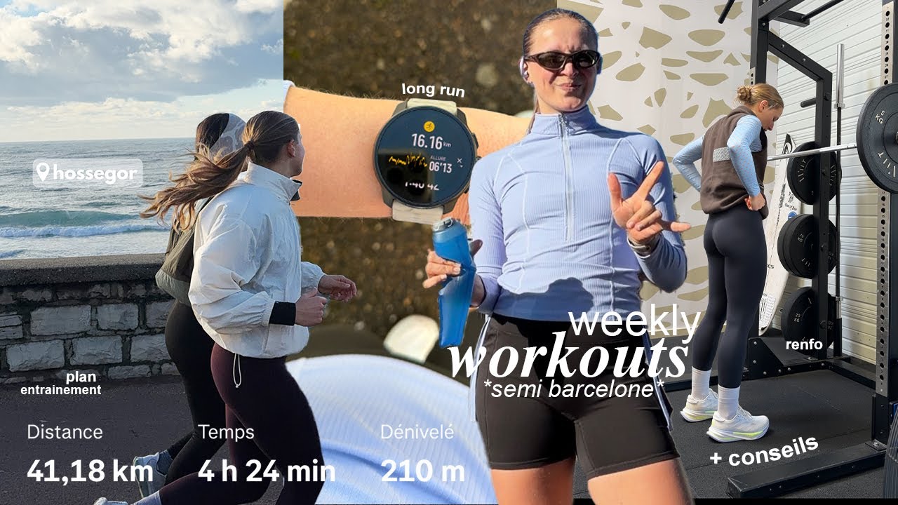 ma semaine d'entrainement r&eacute;aliste *pr&eacute;pa semi-Barcelone*