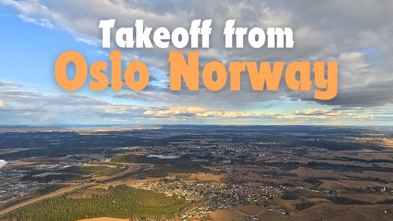 Takeoff Oslo Gardermoen Norway April 2024