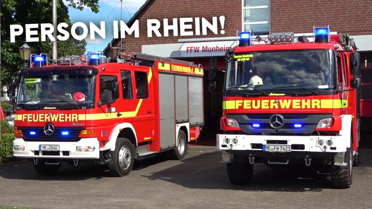 [WASSERRETTUNG - AUSRÜCKENDE FF!] - Einsatz für Feuerwehr, Rettungsdienst & DLRG in MONHEIM AM RHEIN