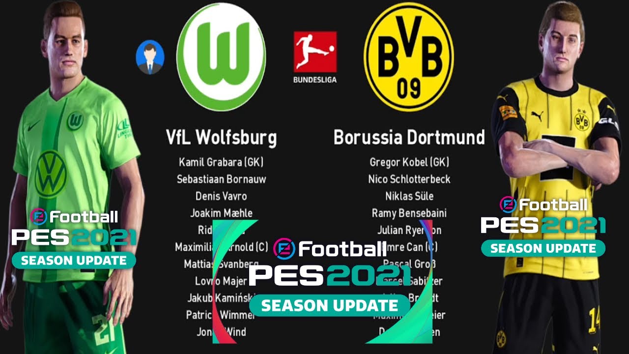 🔴LIVE: Wolfsburg gegen Borussia Dortmund🏆 Bundesliga 2025| LIVE-Spiel PES eFOOTBALL