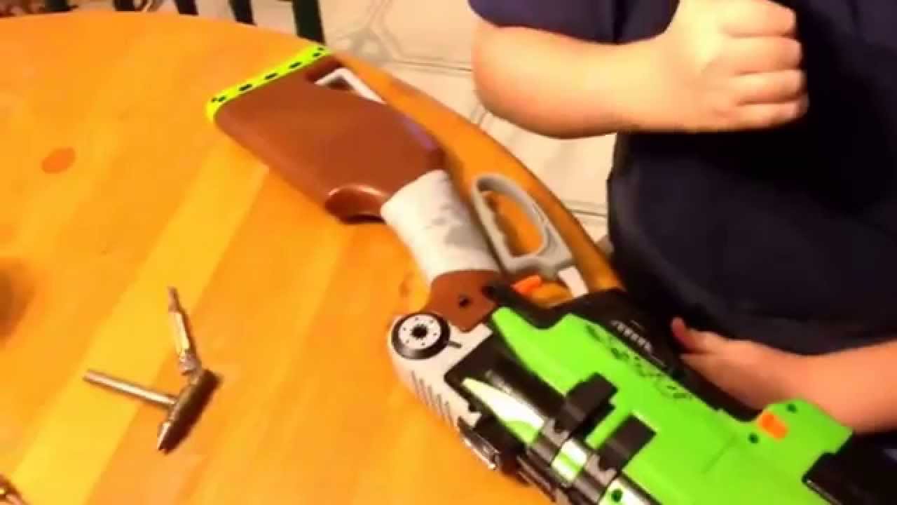 How to take the stock off your nerf zombie slingfire