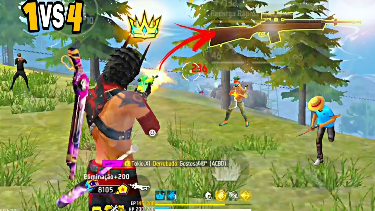 JOGUEI DE AC80 SOLO VS SQUAD E FIZ UM ESTRAGO, FREE FIRE MOBILE