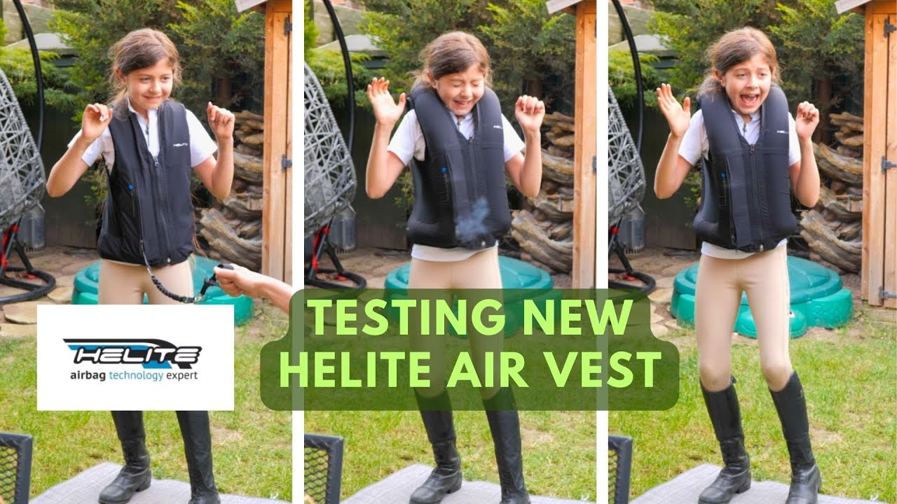 HELITE AIR VEST TEST - Testing the Helite Horse Riding Air Vest! Hilarious Dad Cameo