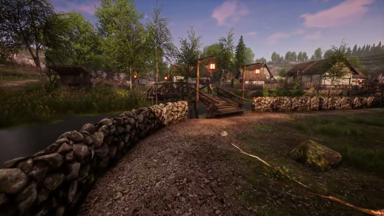 Medieval Dynasty - Oxbow Village Tour 2024 - Waterfall