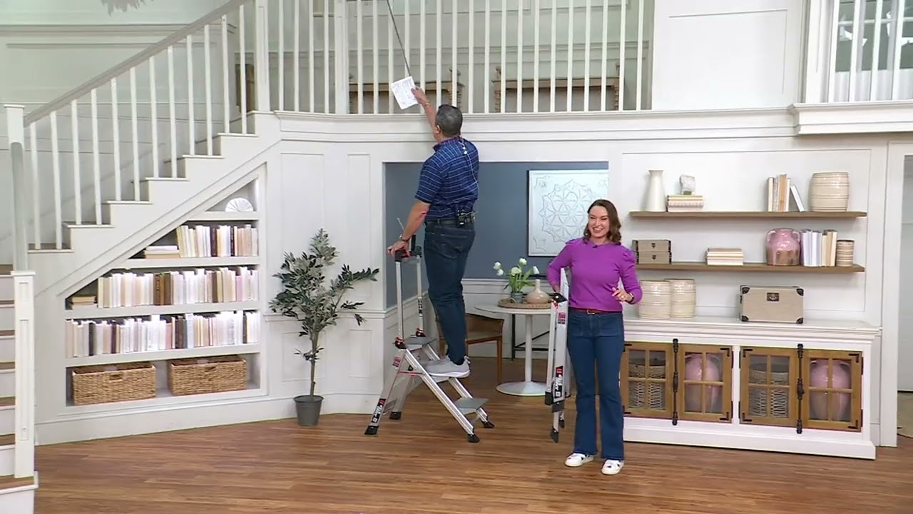 Little Giant Jumbo Step 3-Step Aluminum Step Ladder on QVC