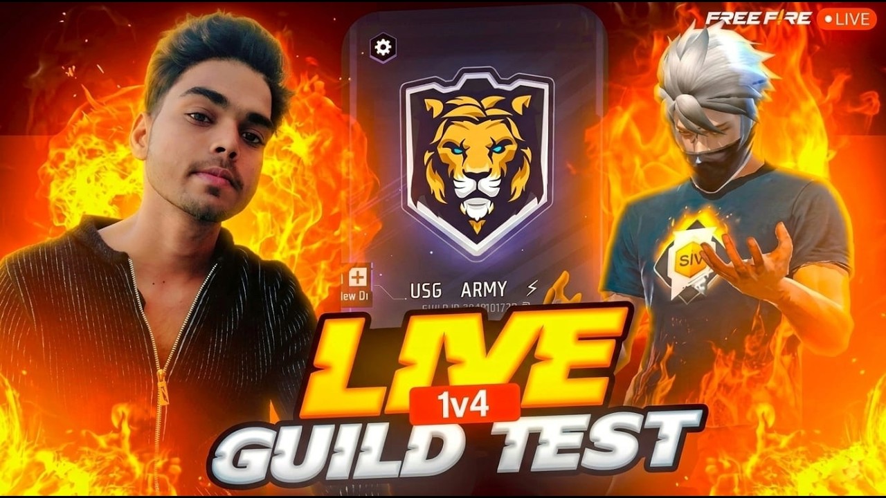 1VS4 GUILD TEST WITH FACECAME REACTION 😱