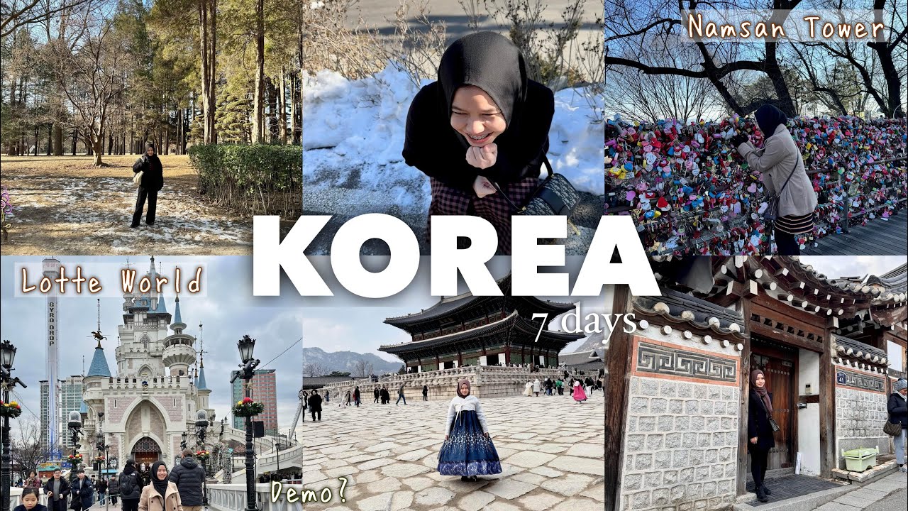7 Winter Days in South Korea! Nami Island, Mt. Sorak, Seoul, ke Lotte World dan pakai hanbok | FMA