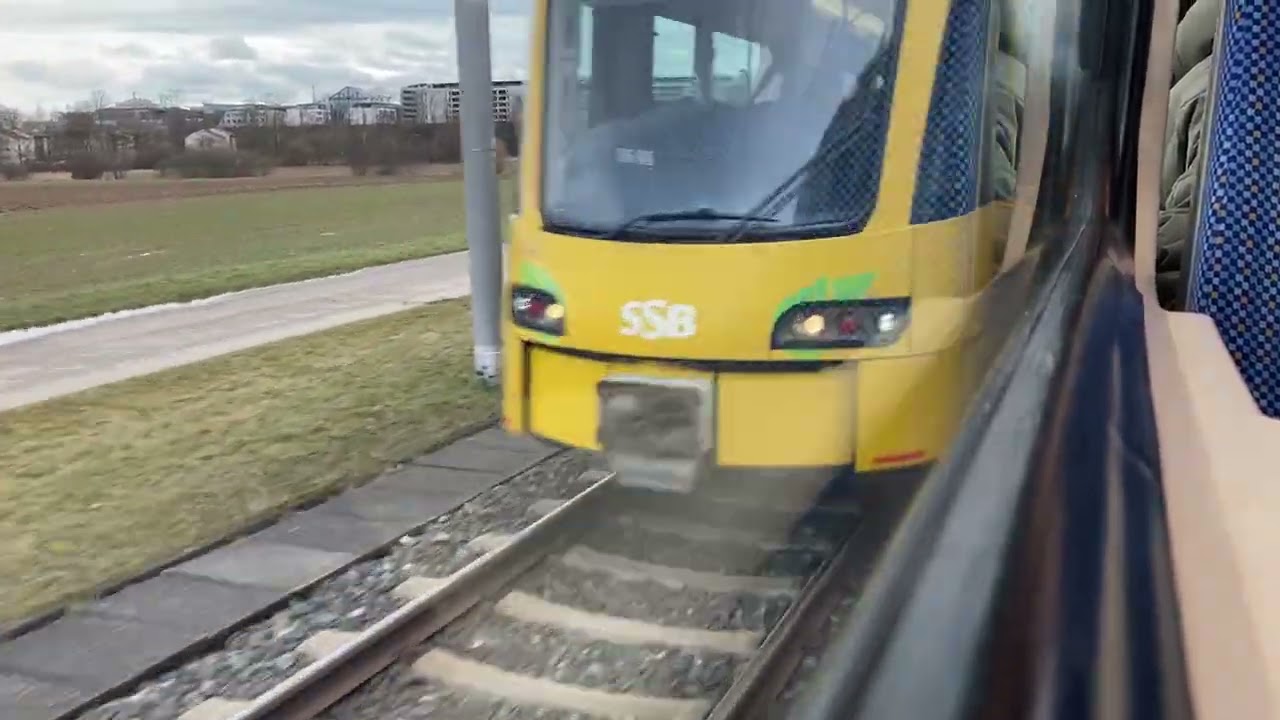 Stadtbahn Stuttgart Linie U6 Mitfahrt zum Fasanenhof (Bonhoefferkirche)