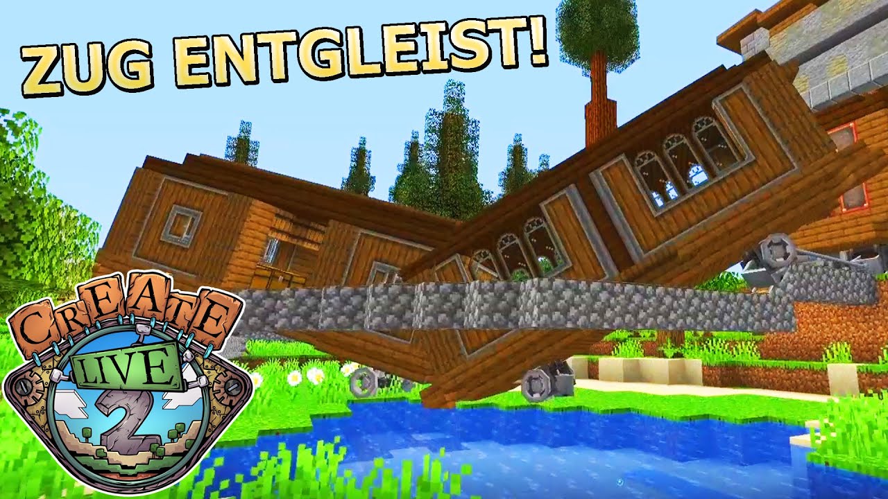 Zug DISASTER! Entgleisung, Verzweiflung, Bugs & mehr! - Minecraft Create Live 2 #14