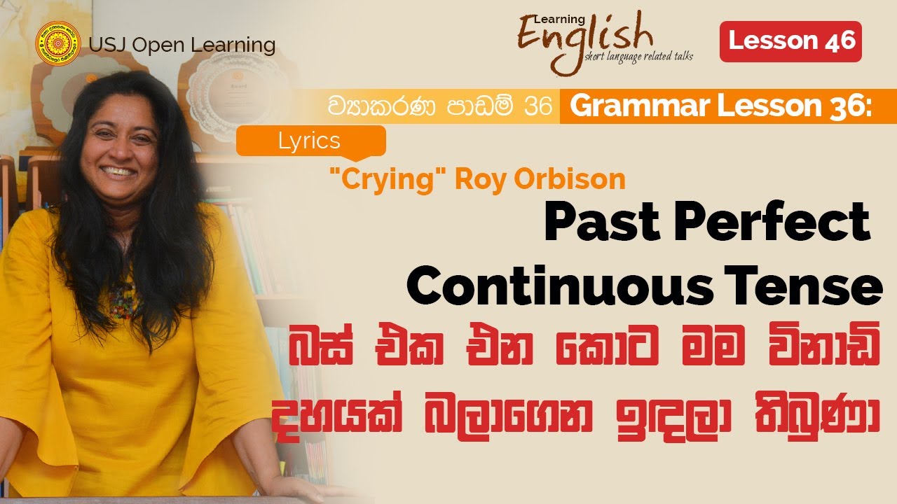 Learning English 46 : Grammar Lesson 36 - Past perfect continuous tense