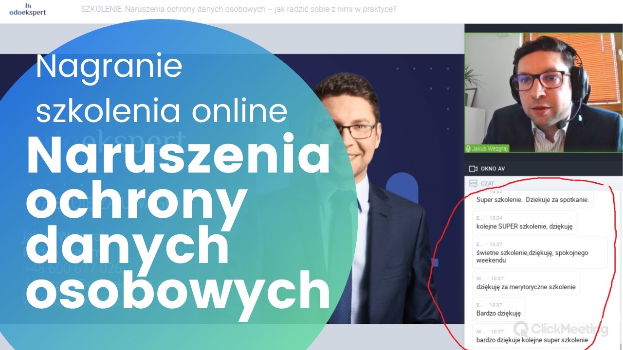 Naruszenia ochrony danych osobowych – jak radzić sobie z nimi w praktyce? - [RODO]mec. Jakub Wezgraj